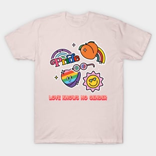 lgbtq love knows no gender T-Shirt